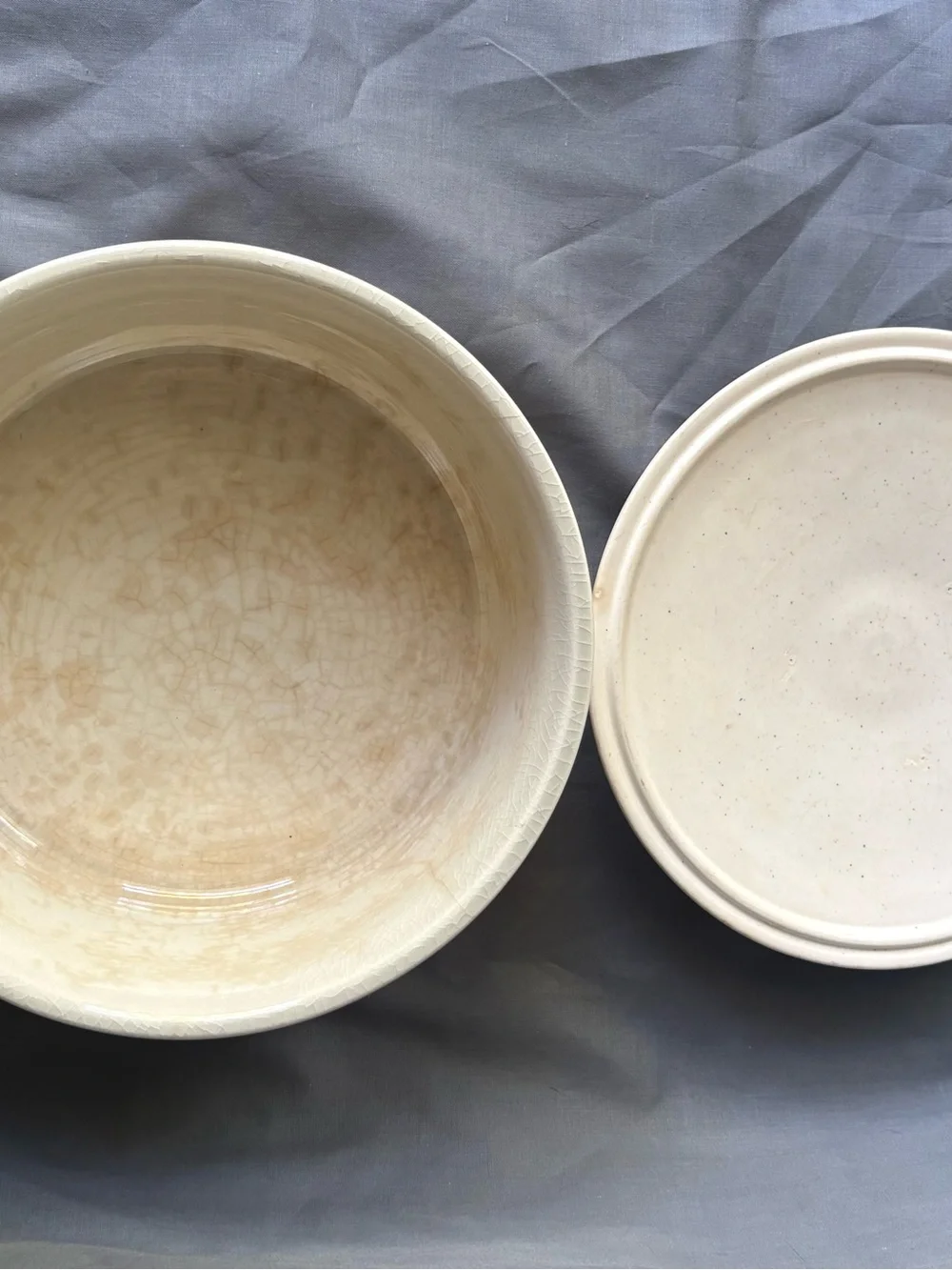Countryside Stoneware JMP Large Casserole Dish Ramekin With Lid Floral Japan 8”